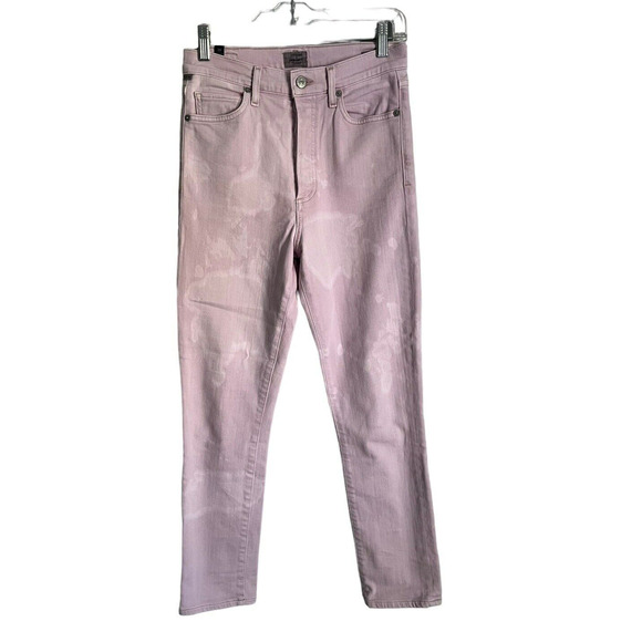 Citizens of Humanity Barbie Pink Bleach Olivia High Rise Jeans Sz 26 Button Fly - Picture 1 of 13